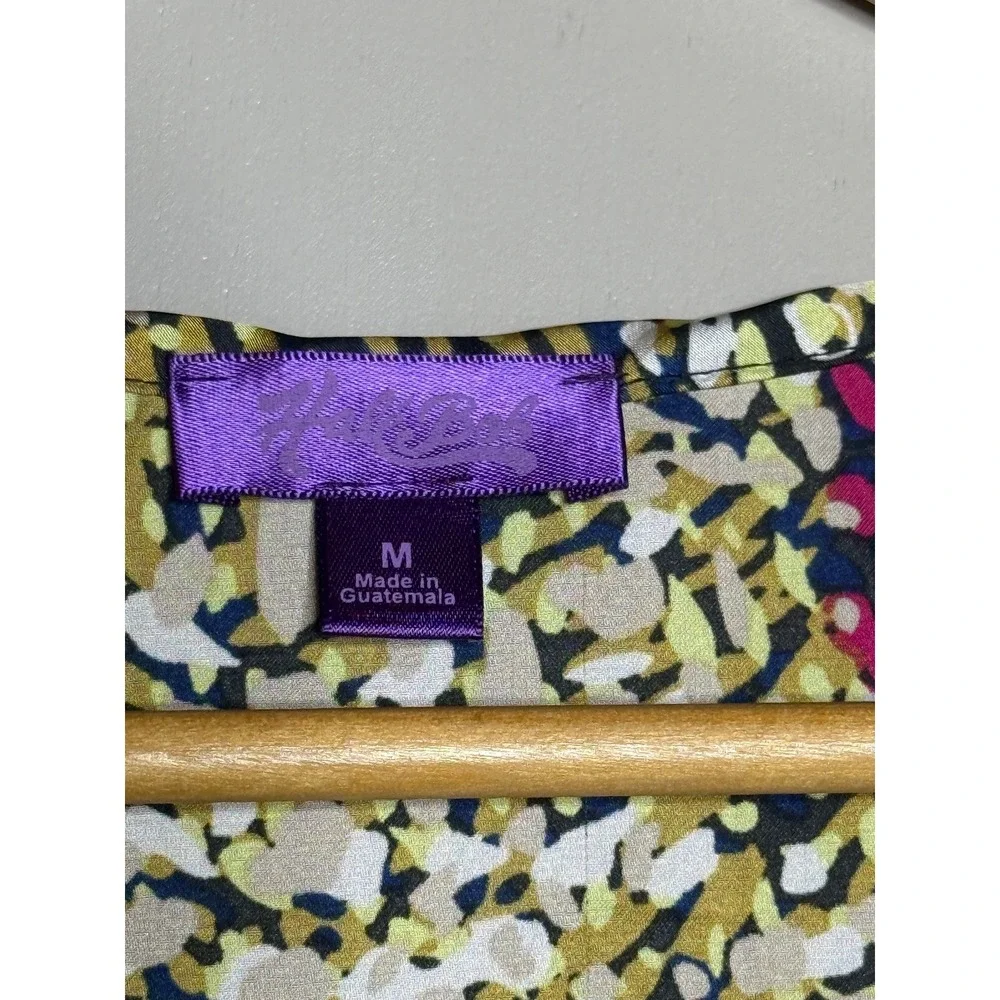 Hale Bob Abstract Print Sleeveless Blouse Top Medium‎ Boho Colorful
